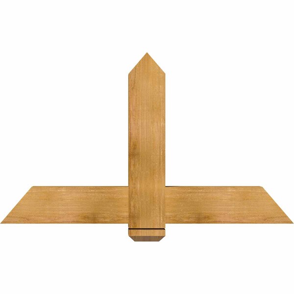 Ekena Millwork Eugene Rough Sawn Timber Gable Bracket, Western Red Cedar, 48"W x 28"H x 4"D x 6"F, 14/12 Pitch GBW048X28X0406EUG00RWR - main